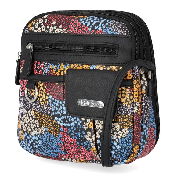 North South Mini Zip Around Crossbody Bag, Petal Power Uwu :O - Picture 1 of 5